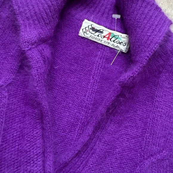 Vintage Purple Mohair Sweater - (see second photo for proper color) - Picture 3 of 6